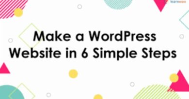 How to Make Your First WordPress Website in 6 Steps